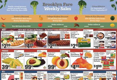 Brooklyn Fare (NY) Weekly Ad Flyer Specials September 2 to September 8, 2022