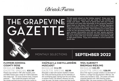 Bristol Farms (CA) Weekly Ad Flyer Specials August 31 to September 30, 2022