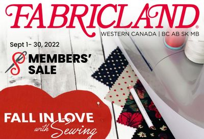 Fabricland (West) Flyer September 1 to 30
