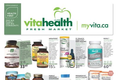 Vita Health Fresh Market Health First Flyer September 2 to 18