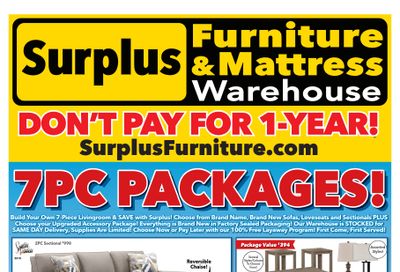 Surplus Furniture & Mattress Warehouse (Winnipeg) Flyer September 5 to 18