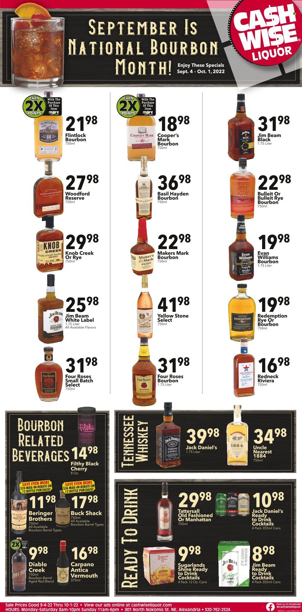 Cash Wise Liquor Only (MN) Weekly Ad Flyer Specials September 4 to October 1, 2022