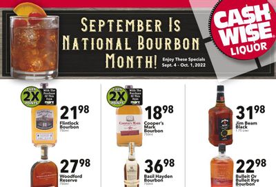 Cash Wise Liquor Only (MN) Weekly Ad Flyer Specials September 4 to October 1, 2022