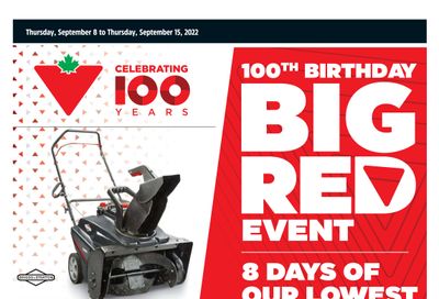 Canadian Tire Big Red Event Flyer September 8 to 15