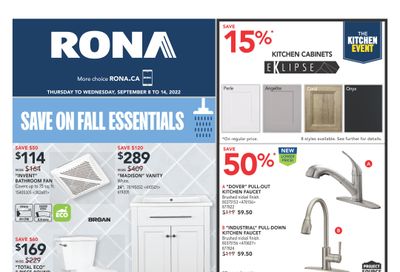Rona (ON) Flyer September 8 to 14