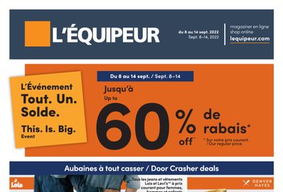 L'Équipeur Flyer September 8 to 14
