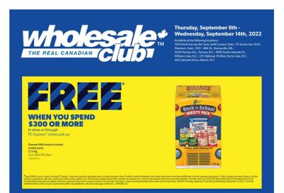 Real Canadian Wholesale Club Flyer September 8 to 14