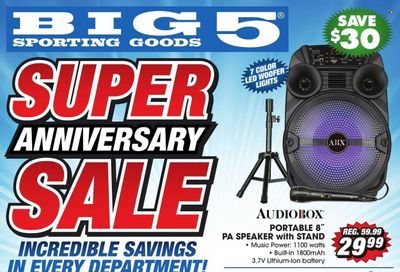 Big 5 (AZ, CA, CO, ID, NM, OR, UT, WA) Weekly Ad Flyer Specials September 6 to September 15, 2022