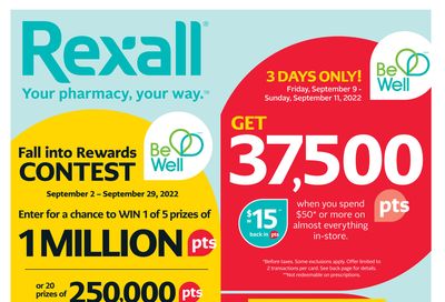 Rexall (West) Flyer September 9 to 15