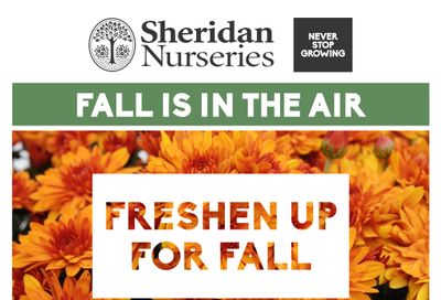 Sheridan Nurseries Flyer September 8 to 28