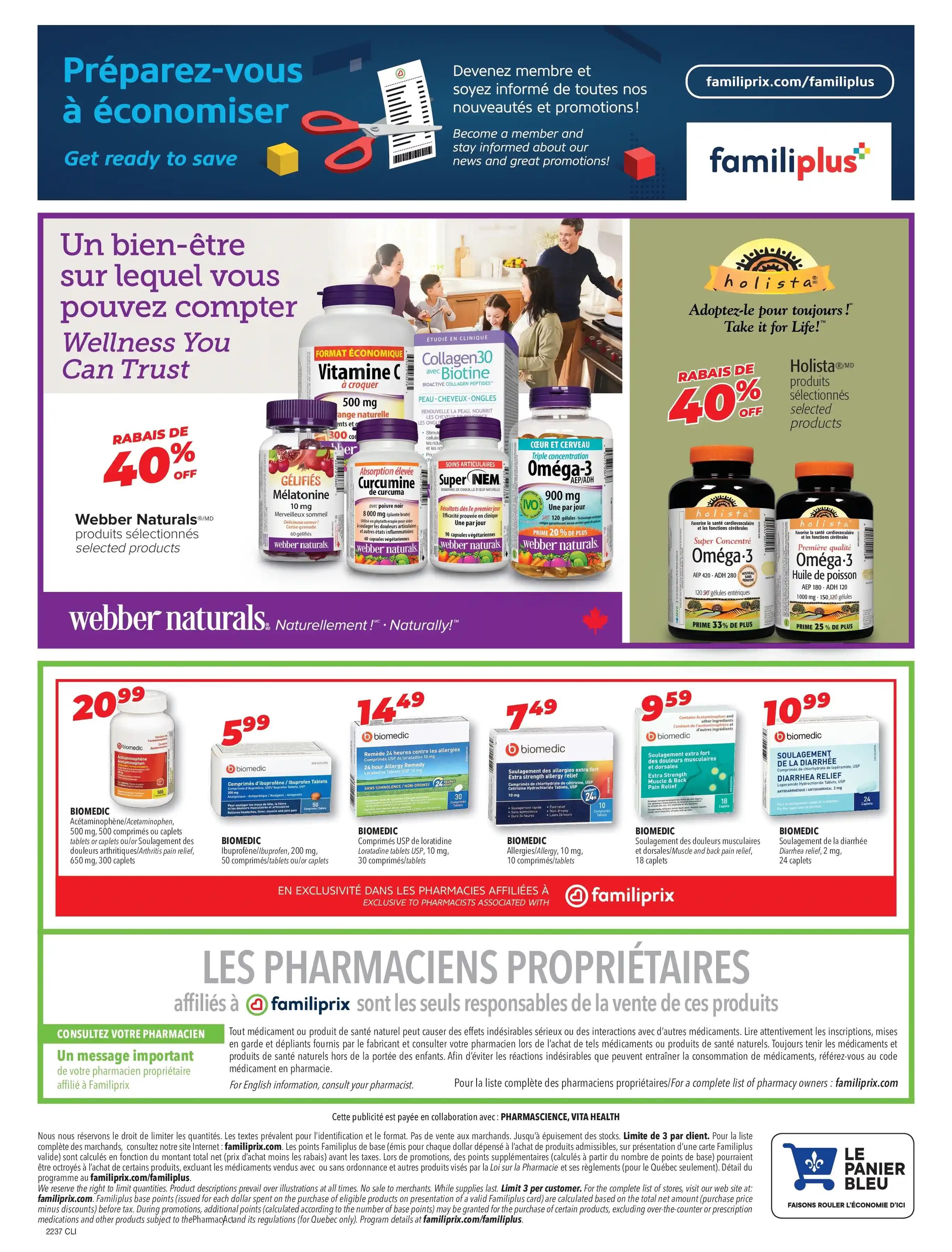 Familiprix Clinique Flyer September 8 to 14
