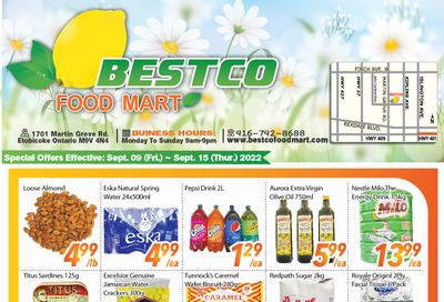 BestCo Food Mart (Etobicoke) Flyer September 9 to 15