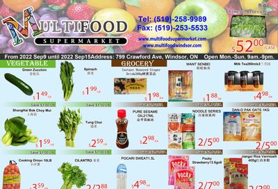 MultiFood Supermarket Flyer September 9 to 15