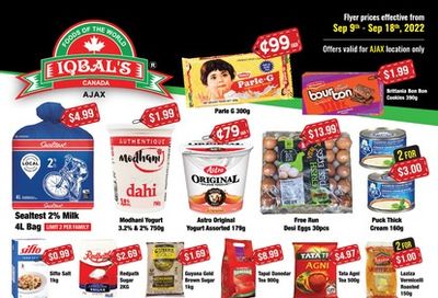 Iqbal Foods (Ajax) Flyer September 9 to 18