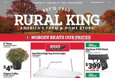 Rural King Weekly Ad Flyer Specials September 8 to September 21, 2022