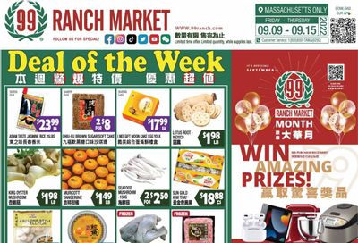 99 Ranch Market (47) Weekly Ad Flyer Specials September 9 to September 15, 2022