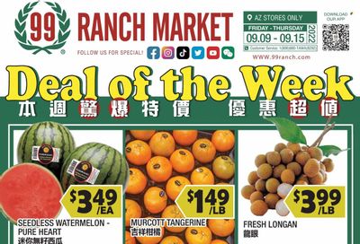 99 Ranch Market (19) Weekly Ad Flyer Specials September 9 to September 15, 2022