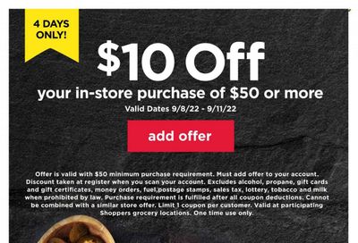 Shoppers (MD, VA) Weekly Ad Flyer Specials September 8 to September 11, 2022