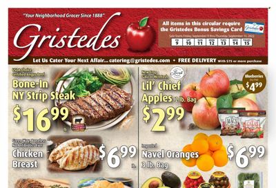 Gristedes (NY) Weekly Ad Flyer Specials September 9 to September 15, 2022