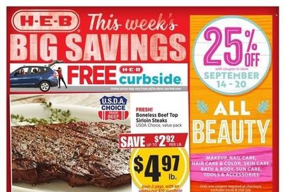 H-E-B (TX) Weekly Ad Flyer Specials September 14 to September 20, 2022