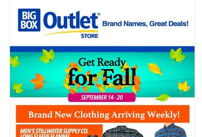 Big Box Outlet Store Flyer September 14 to 20