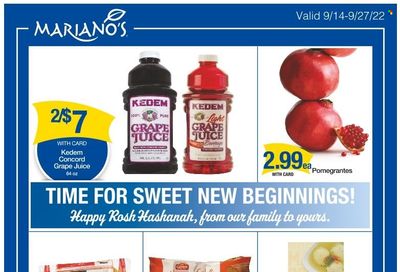 Mariano’s (IL) Weekly Ad Flyer Specials September 14 to September 27, 2022
