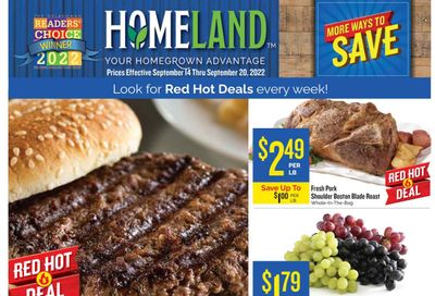 Homeland (OK, TX) Weekly Ad Flyer Specials September 14 to September 20, 2022