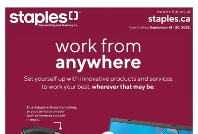 Staples Flyer September 14 to 20