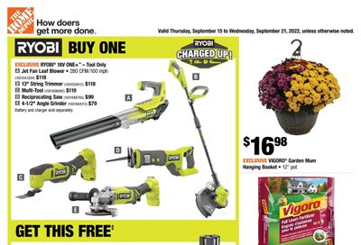 Home Depot (ON) Flyer September 15 to 21