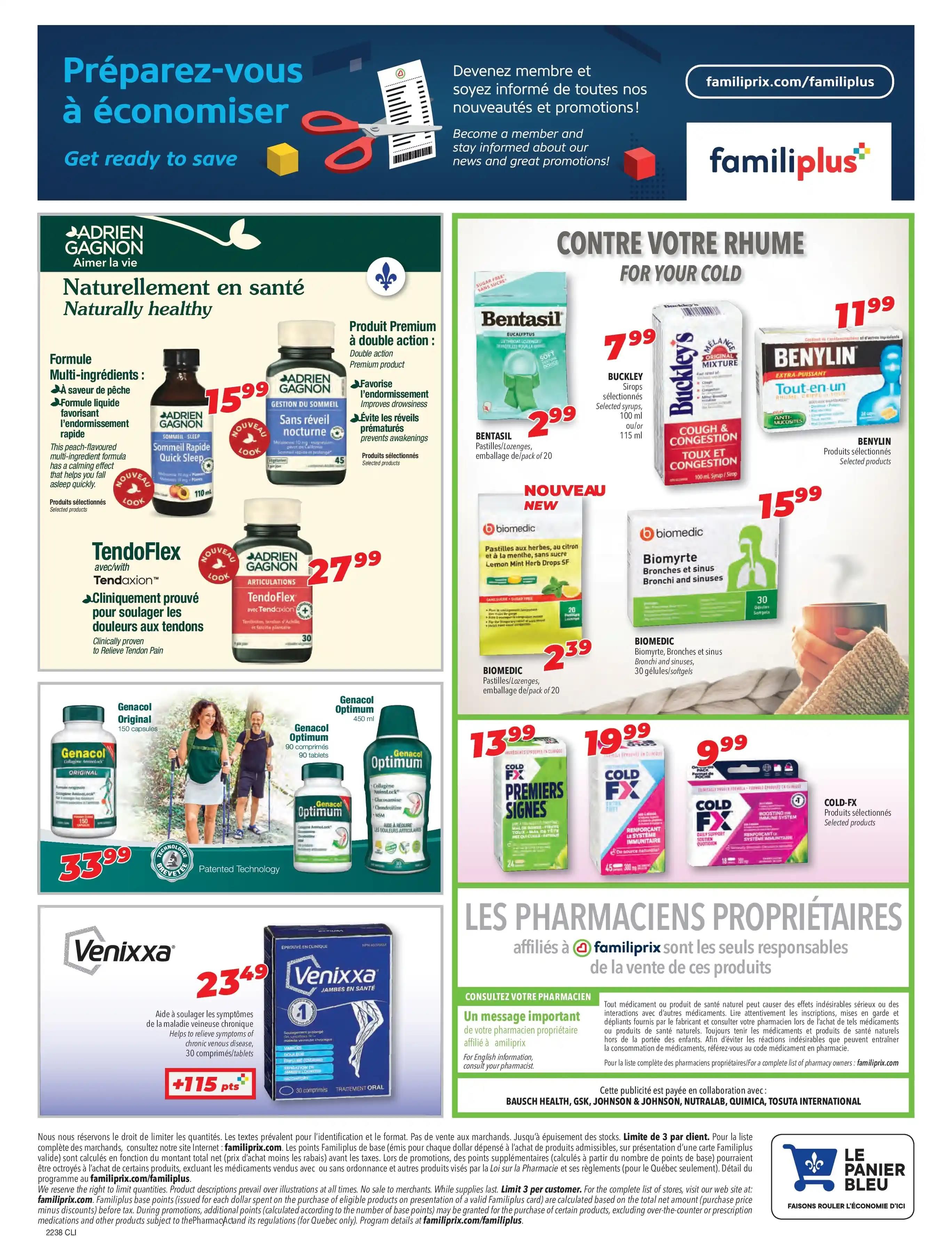 Familiprix Clinique Flyer September 15 to 21