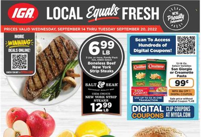 IGA (KY) Weekly Ad Flyer Specials September 14 to September 20, 2022