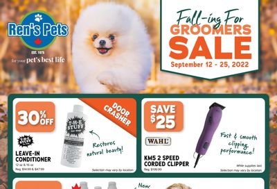 Ren's Pets Monthly Fall-ing for Groomers Sale Flyer September 12 to 25