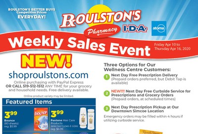 Roulston's Pharmacy Flyer April 10 to 16