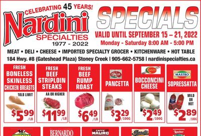 Nardini Specialties Flyer September 15 to 21