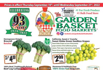 The Garden Basket Flyer September 15 to 21