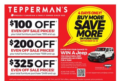 Tepperman's Flyer September 16 to 22