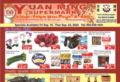 Yuan Ming Supermarket Flyer September 16 to 22