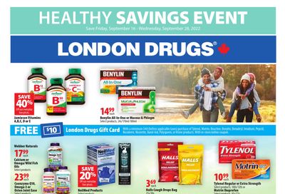 London Drugs Healthy Savings Event Flyer September 16 to 28