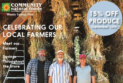 Community Natural Foods Flyer September 15 to 21