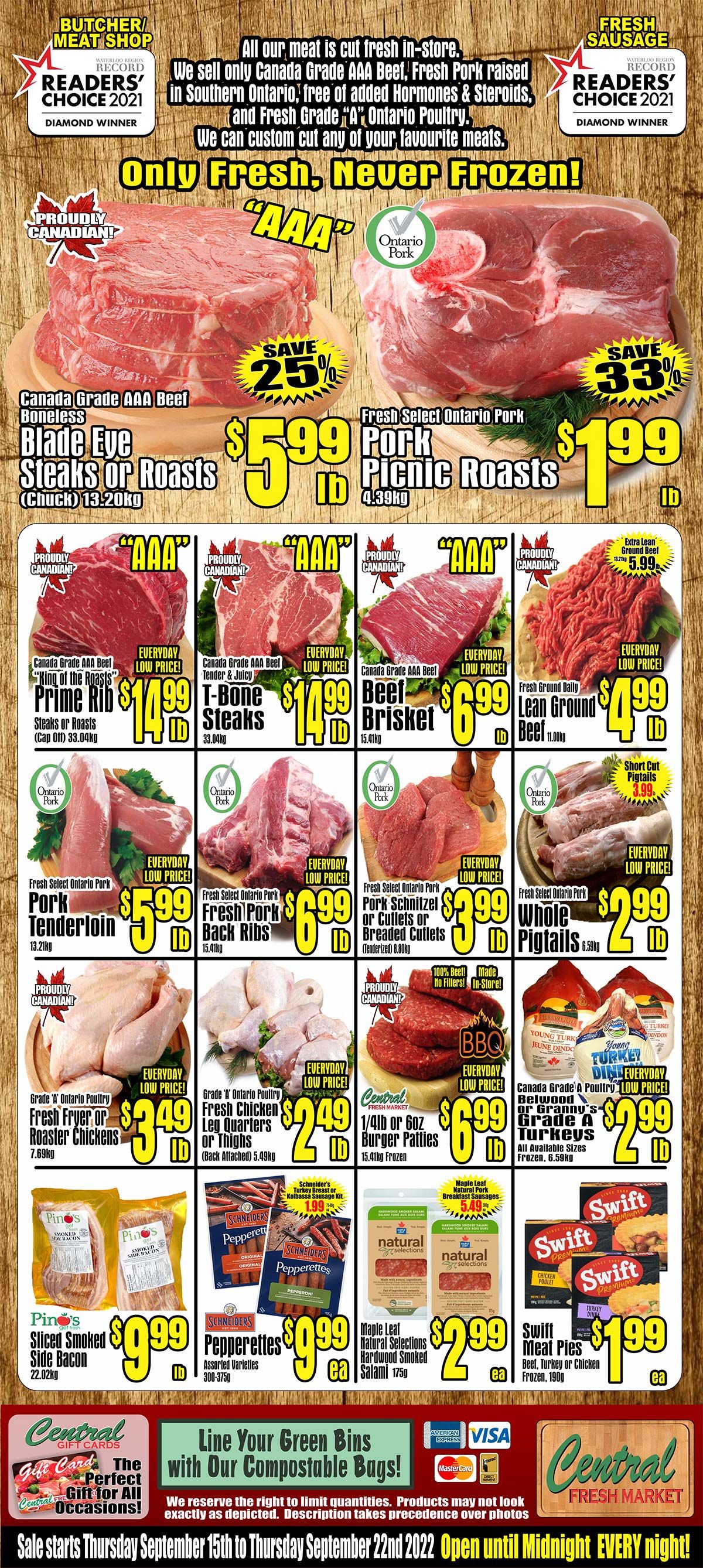 Central Fresh Market Flyer September 15 to 22