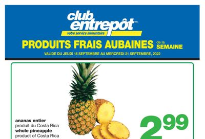 Wholesale Club (QC) Fresh Deals of the Week Flyer September 15 to 21