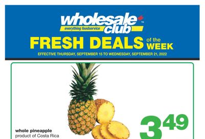 Wholesale Club (West) Fresh Deals of the Week Flyer September 15 to 21