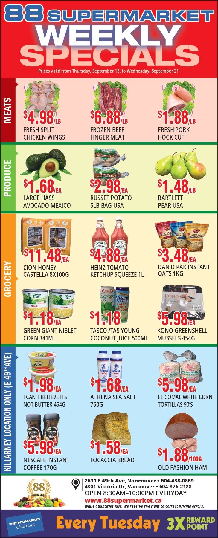 88 Supermarket Flyer September 15 to 21