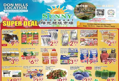 Sunny Foodmart (Don Mills) Flyer September 16 to 22