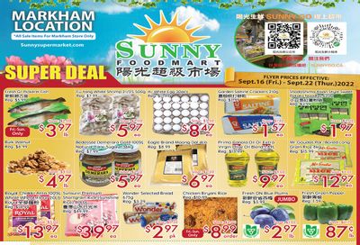 Sunny Foodmart (Markham) Flyer September 16 to 22