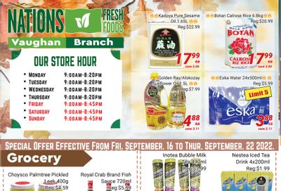 Nations Fresh Foods (Vaughan) Flyer September 16 to 22