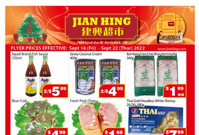 Jian Hing Supermarket (North York) Flyer September 16 to 22