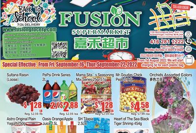 Fusion Supermarket Flyer September 16 to 22