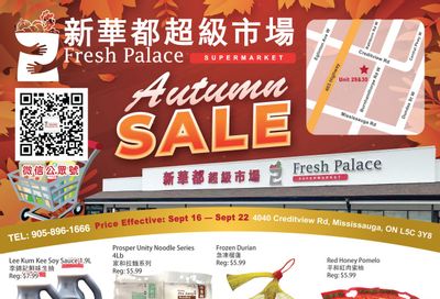 Fresh Palace Supermarket Flyer September 16 to 22