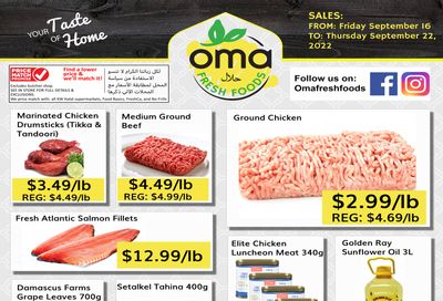 Oma Fresh Foods Flyer September 16 to 22
